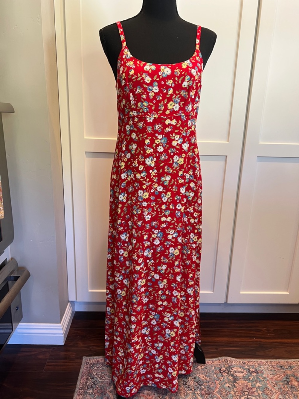 Rabbit Rabbit Rabbit Red Floral Dress with Yellow & Blue Blooms Size 4P